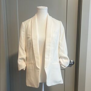NWT Express Off White Blazer Relaxed Fit Lightweight Size XS Petite